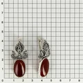 Серьги из серебра с сердоликом 1919