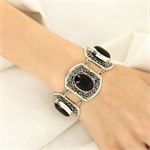 Браслет из серебра с агатом 1479