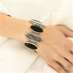 Браслет из серебра с агатом 1499