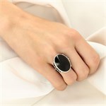 Кольцо из серебра с агатом 1467