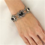 Браслет из серебра с агатом 1628