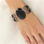 Браслет из серебра с агатом 1632