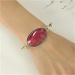 Браслет из серебра с родонитом 1851