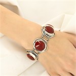 Браслет из серебра с сердоликом 1701