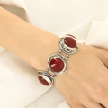 Браслет из серебра с сердоликом 1701
