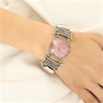 Браслет из серебра с кварцем 1709