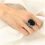 Кольцо из серебра с агатом 1746