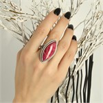 Кольцо из серебра с родонитом 1853 Кольцо из серебра с родонитом 1853