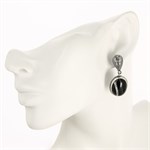 Серьги из серебра с агатом 1884