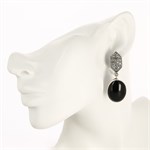 Серьги из серебра с агатом 1864