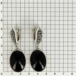 Серьги из серебра с агатом 1864