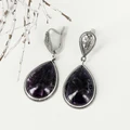 Серьги из серебра с аметистом 1885