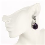 Серьги из серебра с аметистом 1885