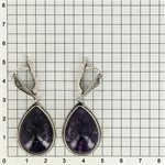 Серьги из серебра с аметистом 1885