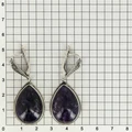 Серьги из серебра с аметистом 1885