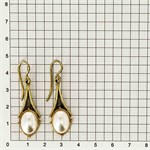 Серьги из серебра с жемчугом и позолотой 1577