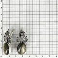 Серьги из серебра с кошачьим глазом 1901