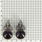 Серьги из серебра с аметистом 1890