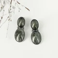 Серьги из серебра с кошачьим глазом 1932