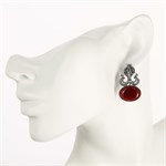 Серьги из серебра с сердоликом 1920