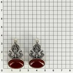 Серьги из серебра с сердоликом 1920