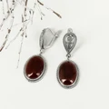 Серьги из серебра с сердоликом 1937