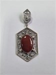 Подвеска из серебра с сердоликом 1902