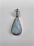 Подвеска из серебра с голубым опалом 1845