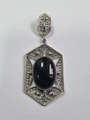 Подвеска из серебра с агатом 1865
