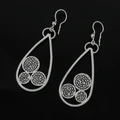 Серьги из серебра с филигранью 2217