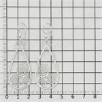 Серьги из серебра с филигранью 2217