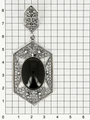 Подвеска из серебра с агатом 1865