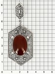 Подвеска из серебра с сердоликом 1902
