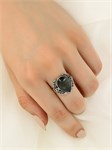 Кольцо из серебра с кошачьим глазом 1929 Кольцо из серебра с кошачьим глазом 1929