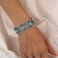 Браслет из серебра с бирюзой 2153