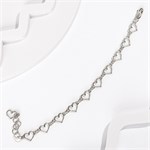 Браслет из серебра  "Сердечки" 2158