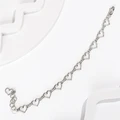 Браслет из серебра  "Сердечки" 2158