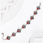 Браслет из серебра с кораллом 2294