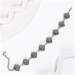 Браслет из серебра с хризопразом 2295