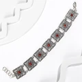Браслет из серебра с сердоликом 2307