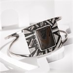 Браслет из серебра с агатом 2313