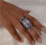 Кольцо из серебра с лепидолитом 2315