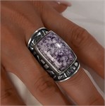 Кольцо из серебра с лепидолитом 2315