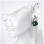 Серьги из серебра с хризопразом 2300