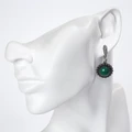 Серьги из серебра с хризопразом 2300