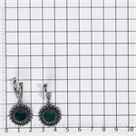 Серьги из серебра с хризопразом 2300