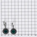 Серьги из серебра с хризопразом 2300