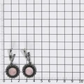 Серьги из серебра с розовым кварцем 2303