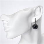 Серьги из серебра с агатом 2304