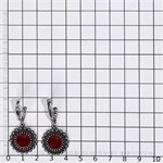 Серьги из серебра с сердоликом 2306